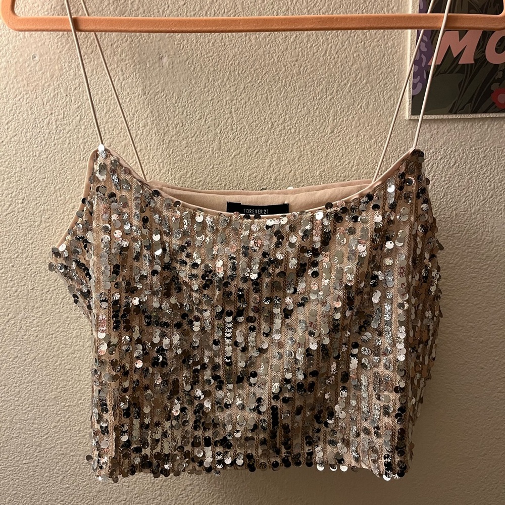 Forever 21 Sequin Crop Top